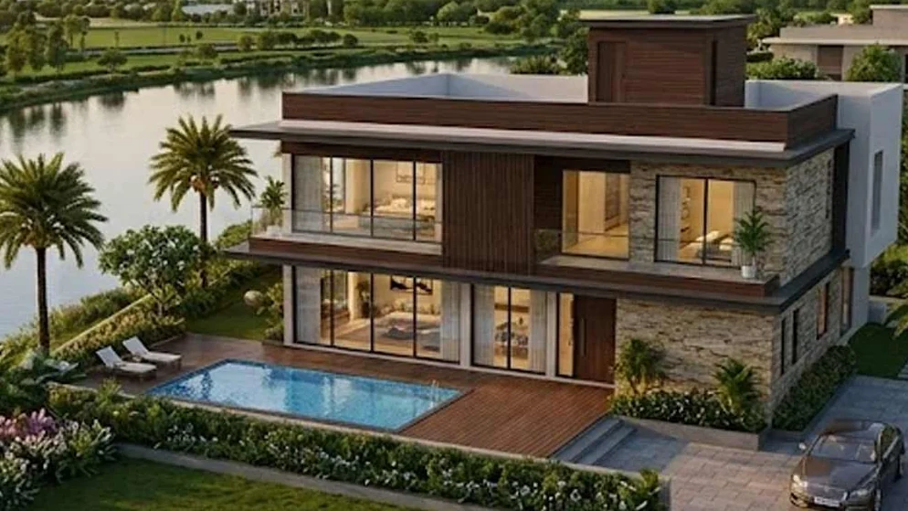 Embassy Riverine villa on the water, two floors with a private pool, artist impression